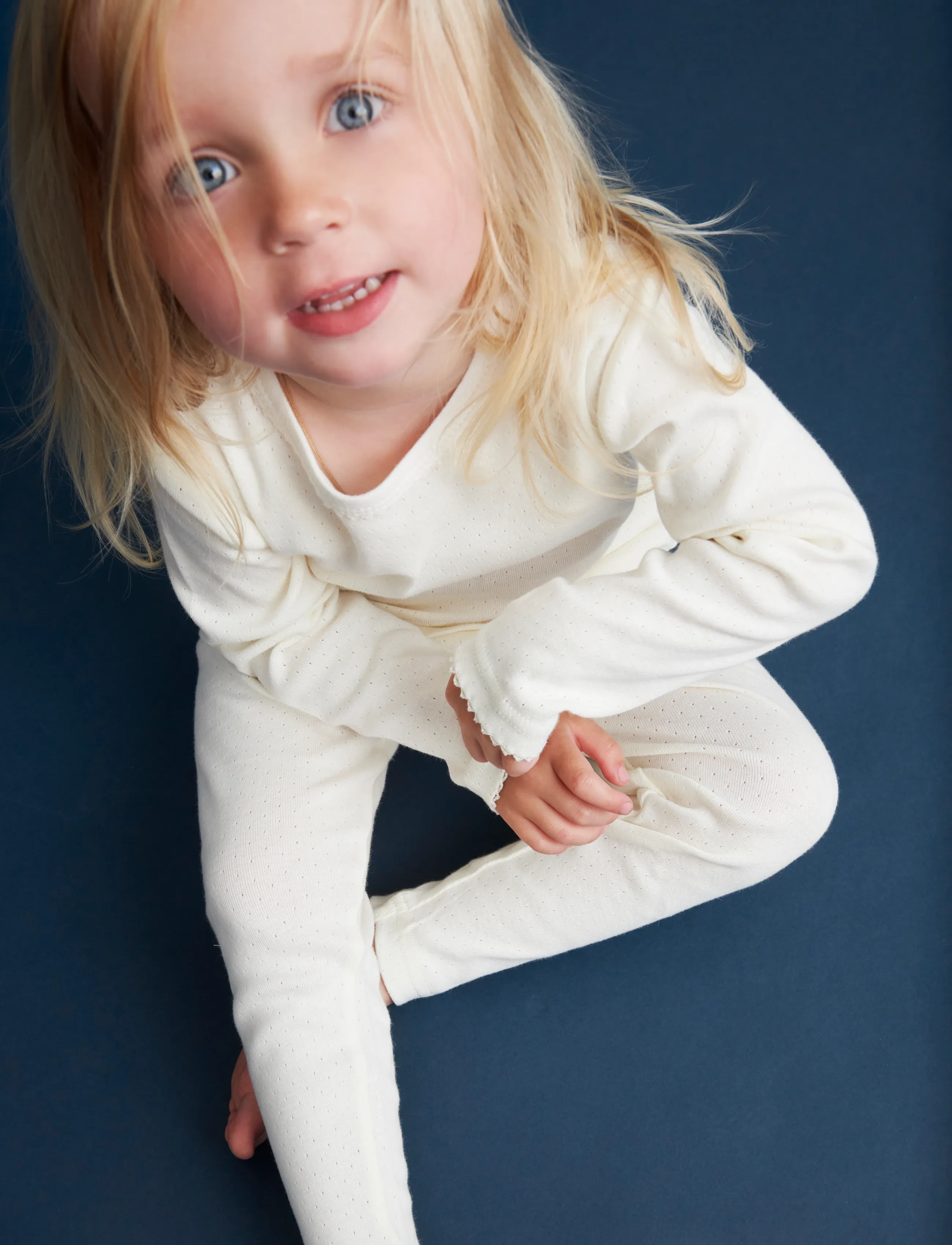 CeLaVi Pyjama Set Ls, 100, White, Pyjamas > Pyjamas-Sæt, Børn