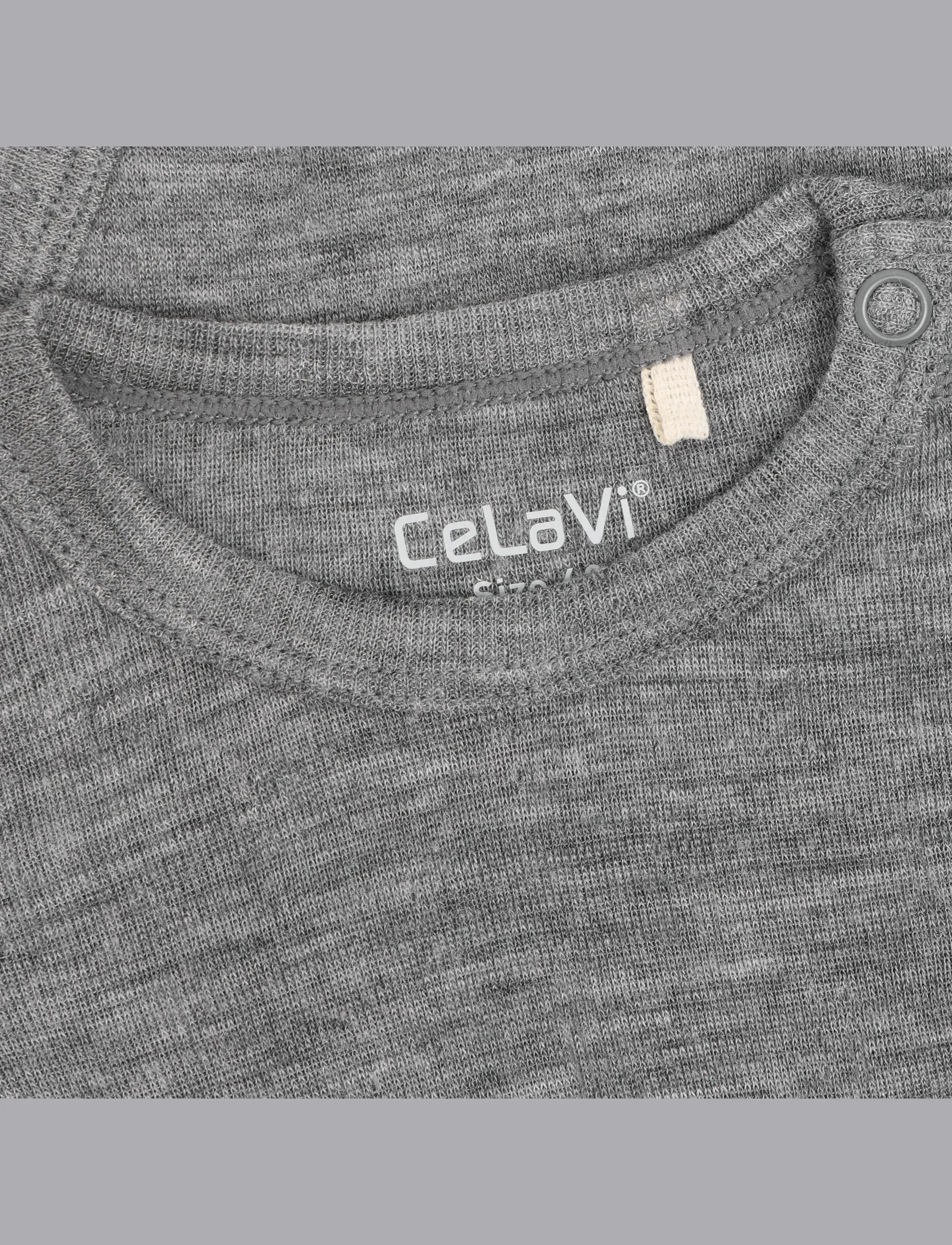 CeLaVi - Body LS - uldundertøj baby - quiet shade - 2