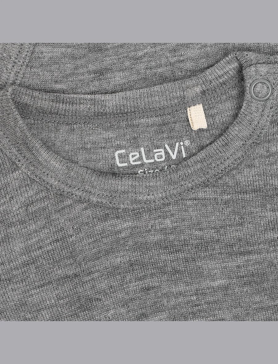 CeLaVi - Body LS - uldundertøj baby - quiet shade - 2