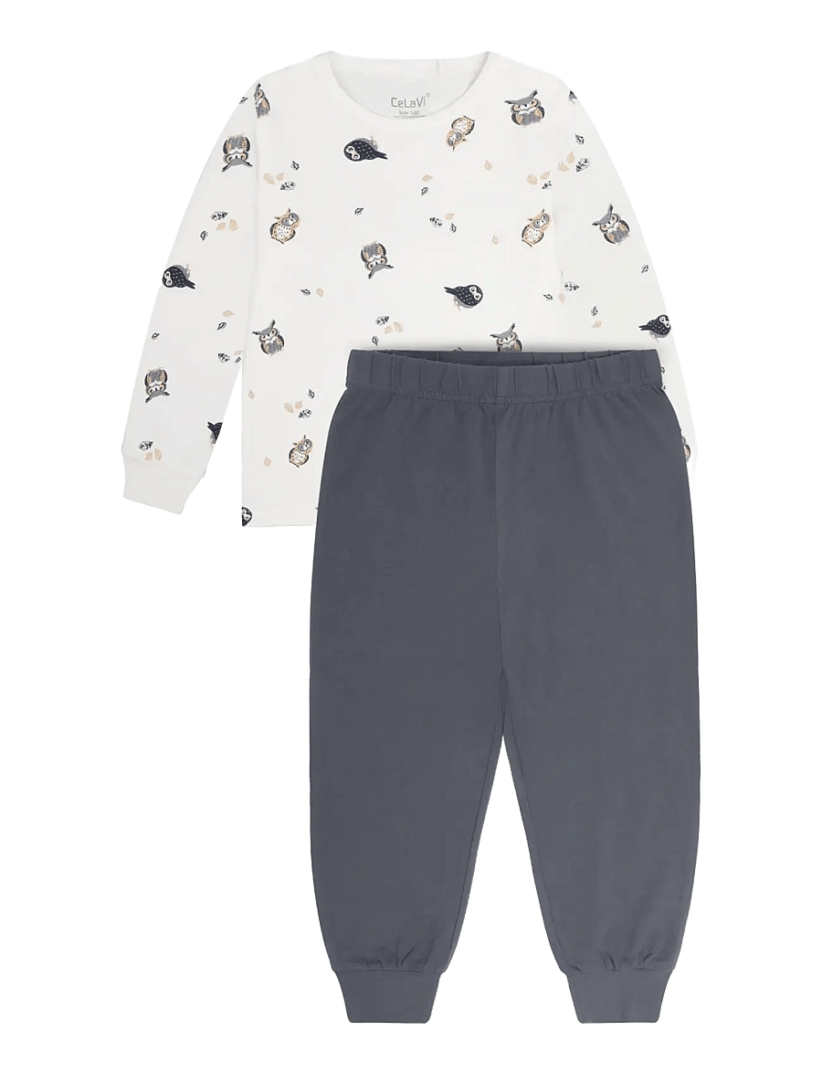 CeLaVi - Pyjama set LS - pyjamassæt - gray whale - 0