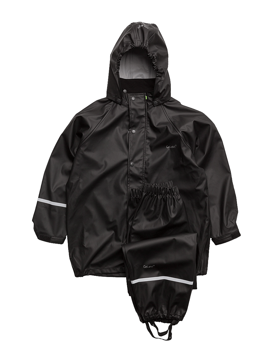 CeLaVi - Basic rainsuit, PU - regensets - black style 1145 - 0