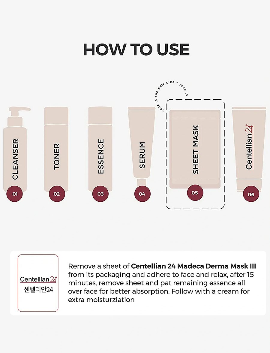 Centellian24 - Madeca Derma Mask III Intensive Formula - lehtmaskid - clear - 3