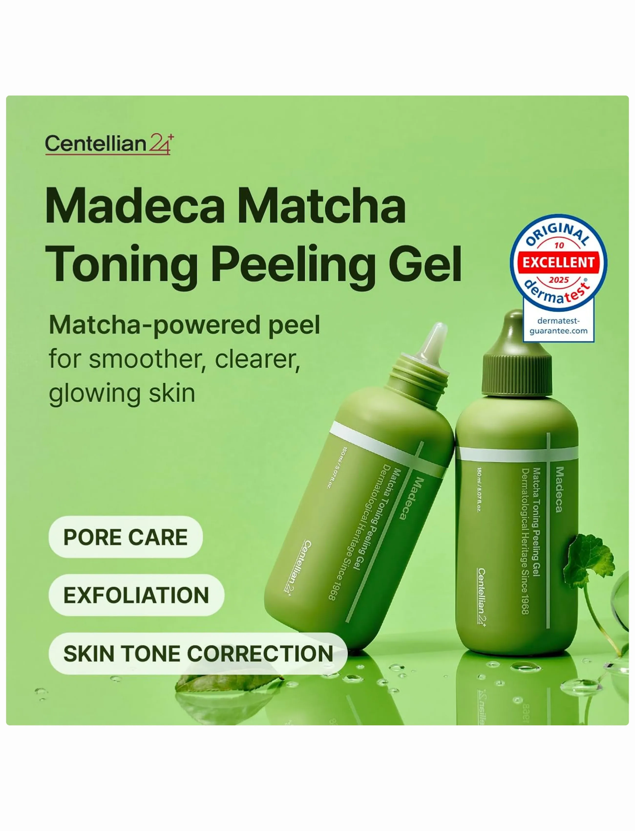 Centellian24 Madeca Matcha Toning Peeling Gel, 150 ml, Nude, Ansigt > Peelings, Dame