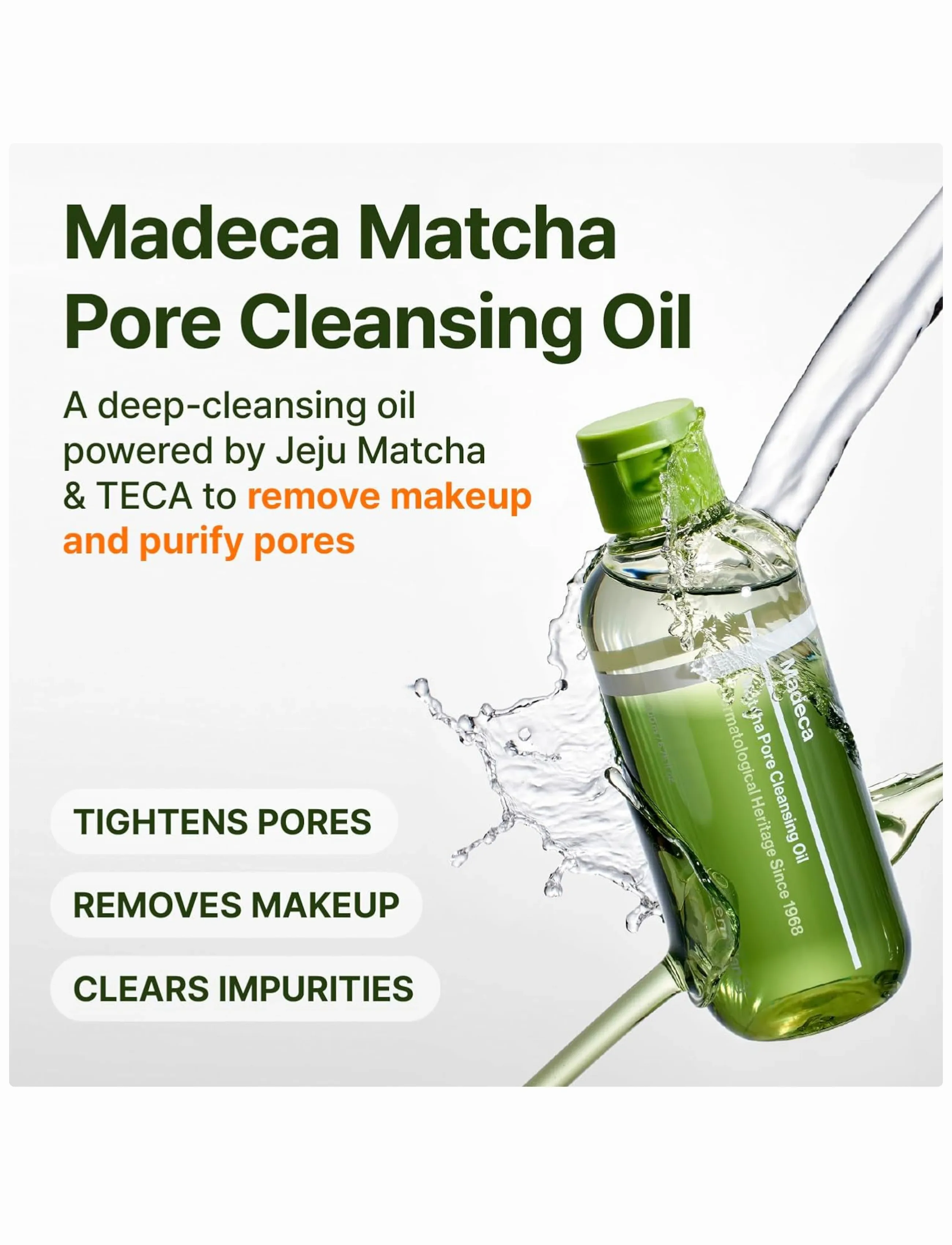Centellian24 Madeca Matcha Pore Cleansing Oil, 200 ml, Nude, Rensemidler > Olierense, Dame