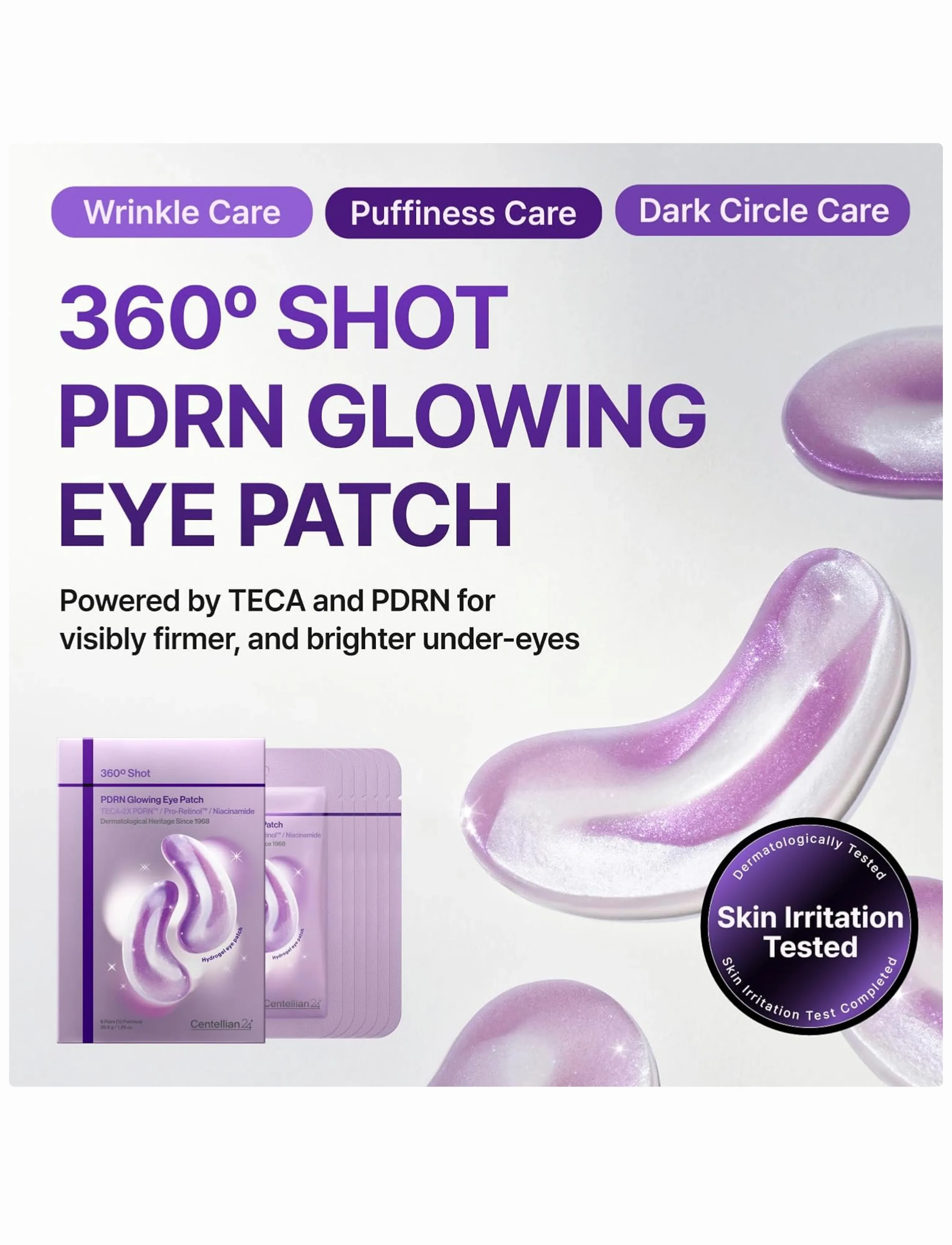 Centellian24 360o Shot Pdrn Glowing Eye Patch, 6 PCS, Nude, Eye Care > Eye Patches, Dame