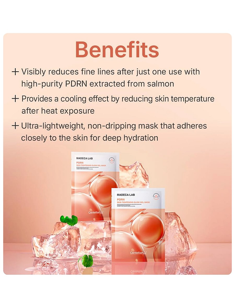 Centellian24 - Madeca Lab PDRN Skin Tightening Glow Gel Mask - sheet masks - clear - 0