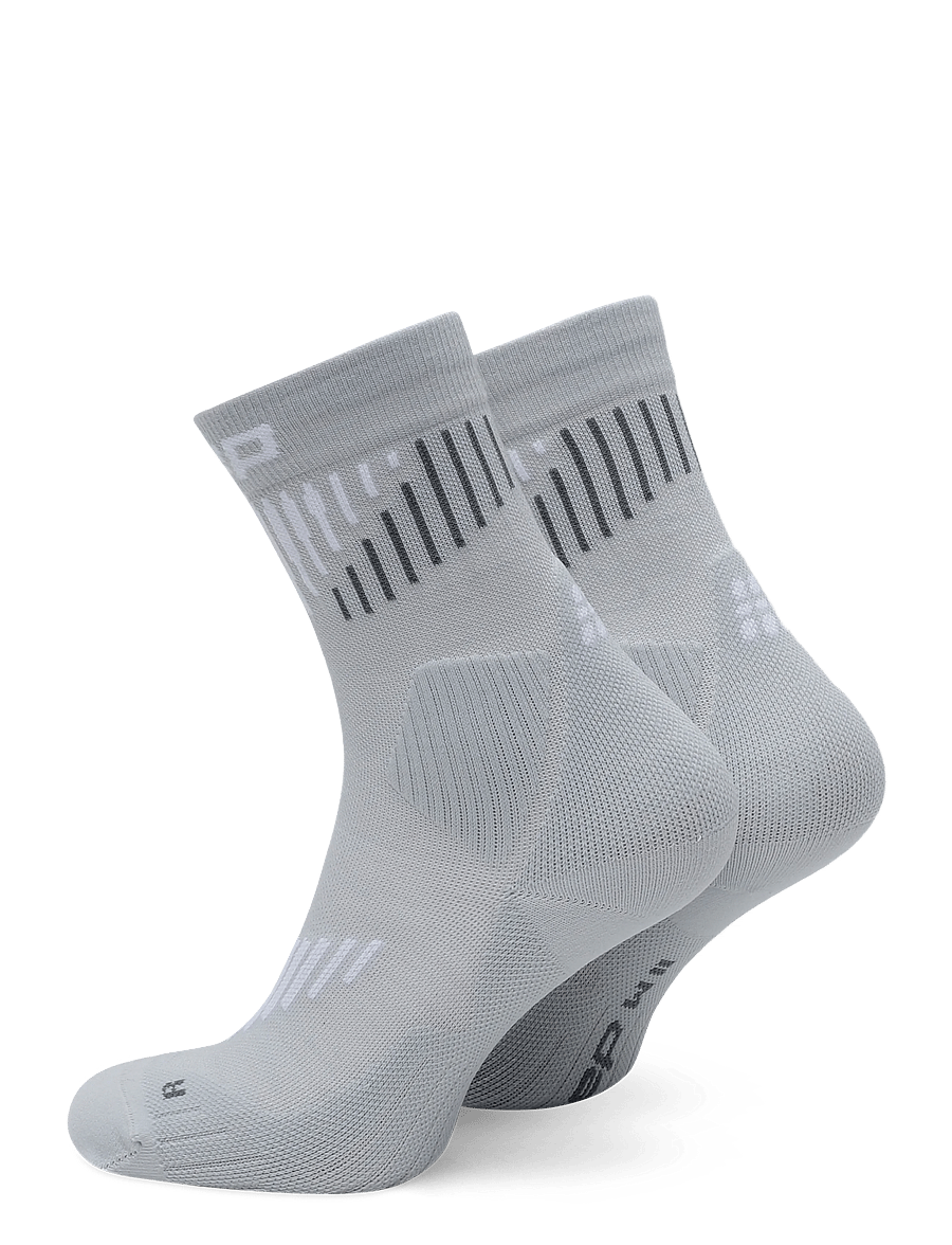 CEP - CORE RUN MERINO SOCKS, MID CUT, 3.0 - grey/white - 0