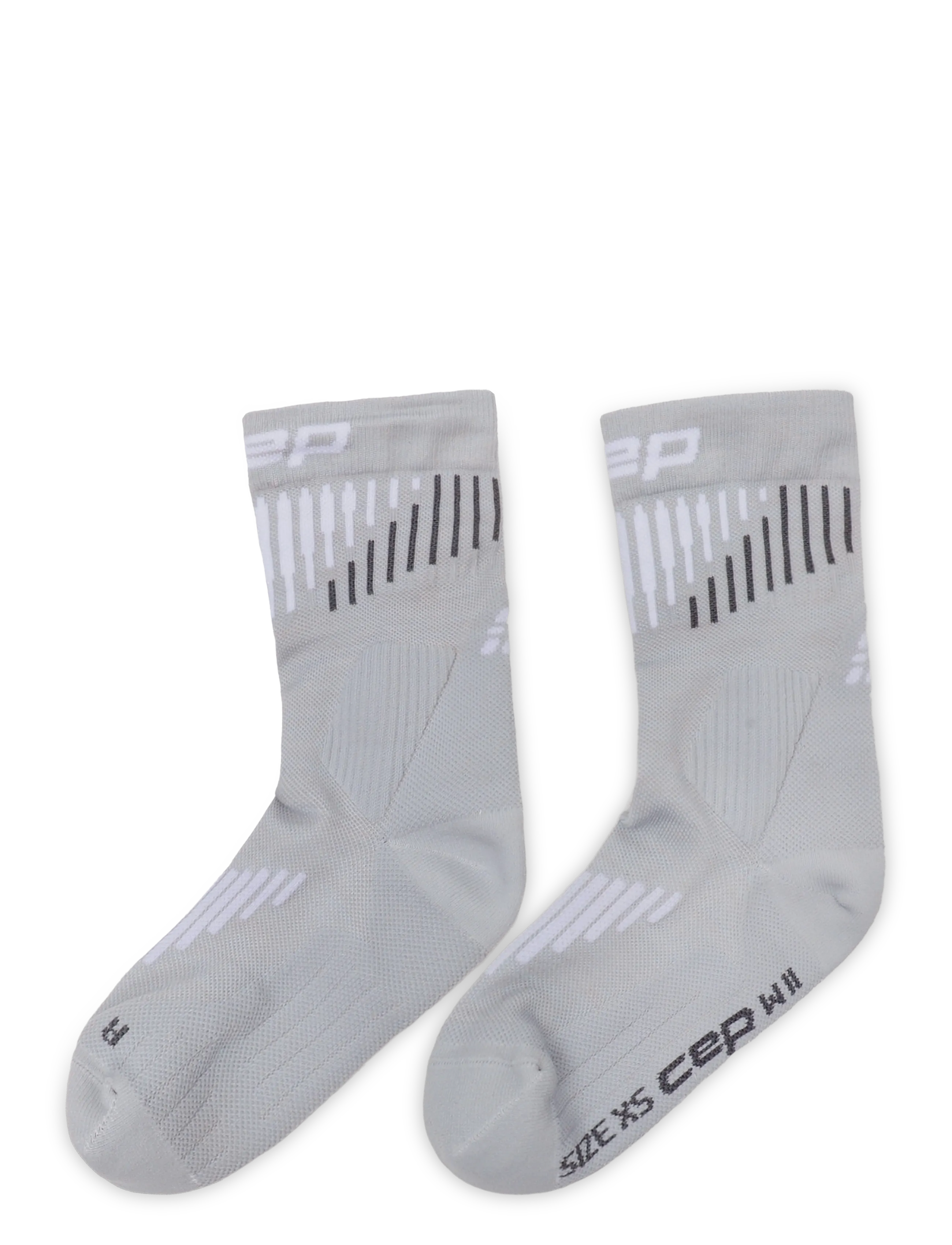 CEP - CORE RUN MERINO SOCKS, MID CUT, 3.0 - grey/white - 1