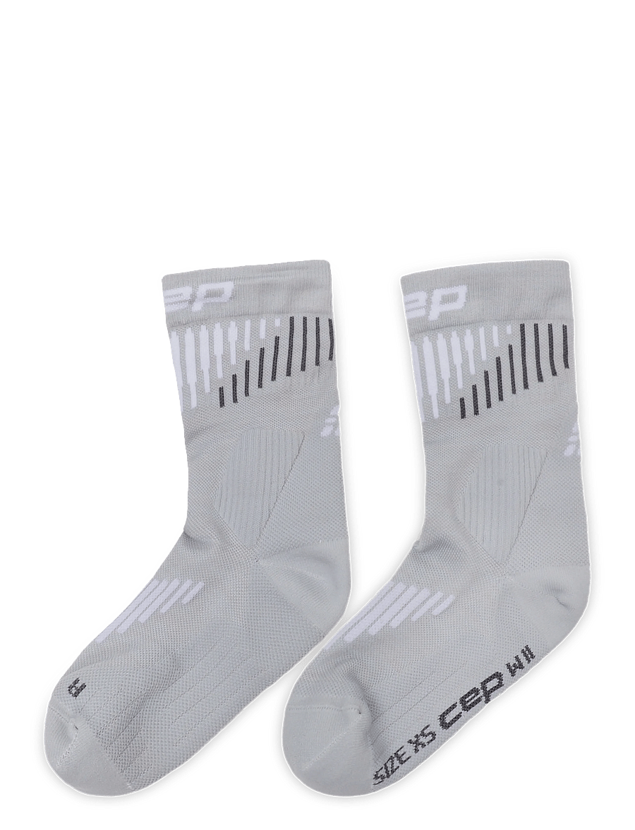 CEP - CORE RUN MERINO SOCKS, MID CUT, 3.0 - grey/white - 1