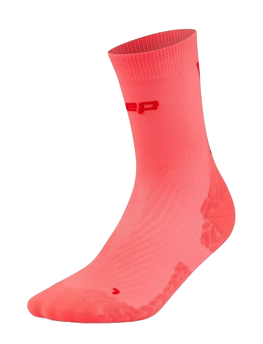 CEP - CORE RUN ULTRALIGHT SOCKS, MID CUT, 4.0 - undertøy og sokker - neon coral/red - 1