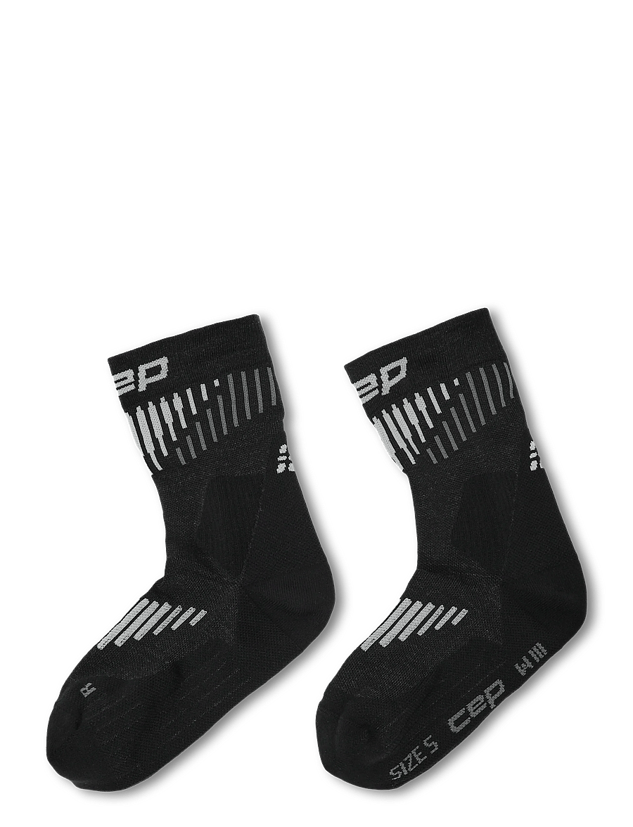 CEP - CORE RUN MERINO SOCKS, MID CUT, 3.0 - black/white - 1