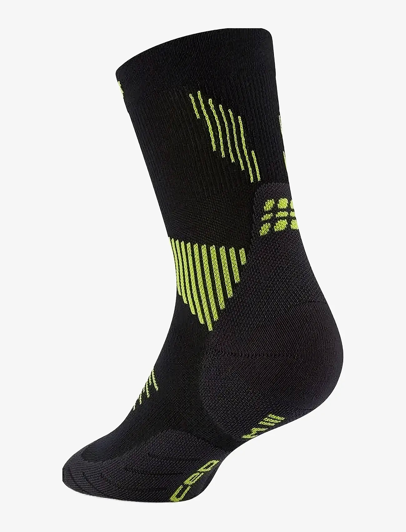 CEP - CORE RUN SOCKS, MID CUT, 5.0 - underwear & socks - black/lime - 2