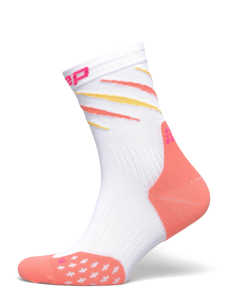 CEP - RUN EDT. CLAWS SOCKS, MID CUT - strümpfe - white/coral mix - 0