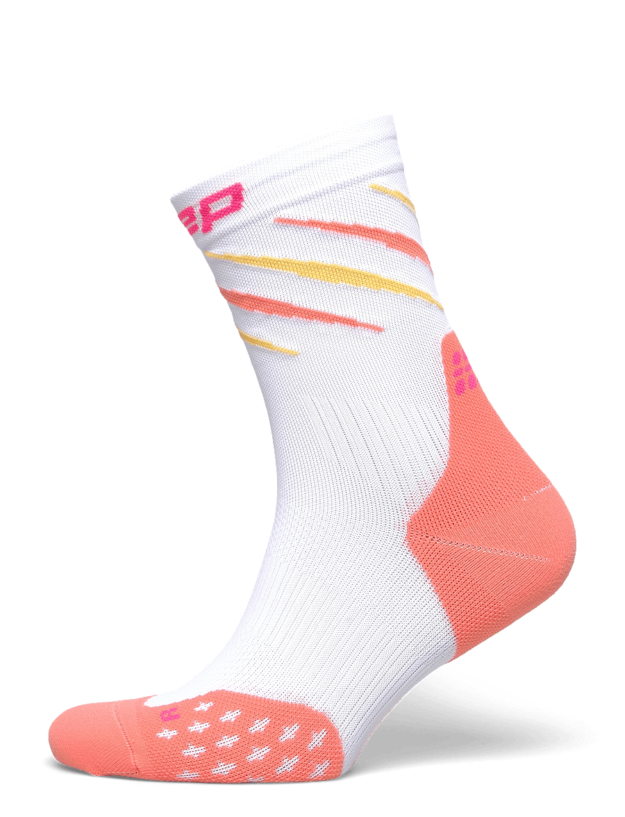 CEP - RUN EDT. CLAWS SOCKS, MID CUT - aluspesu ja sokid - white/coral mix - 0