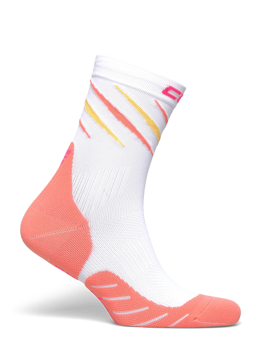 CEP - RUN EDT. CLAWS SOCKS, MID CUT - aluspesu ja sokid - white/coral mix - 1