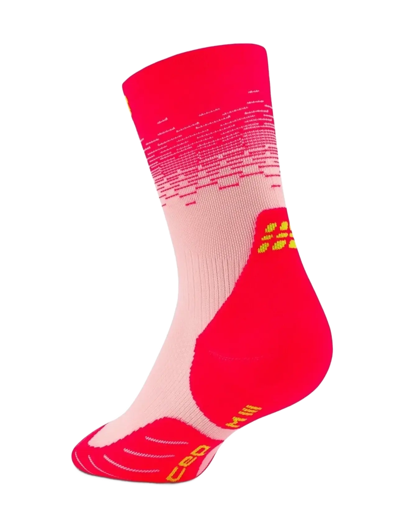 CEP - CORE RUN EDT. FADE SOCKS, MID CUT - mažiausios kainos - pink/lime - 2