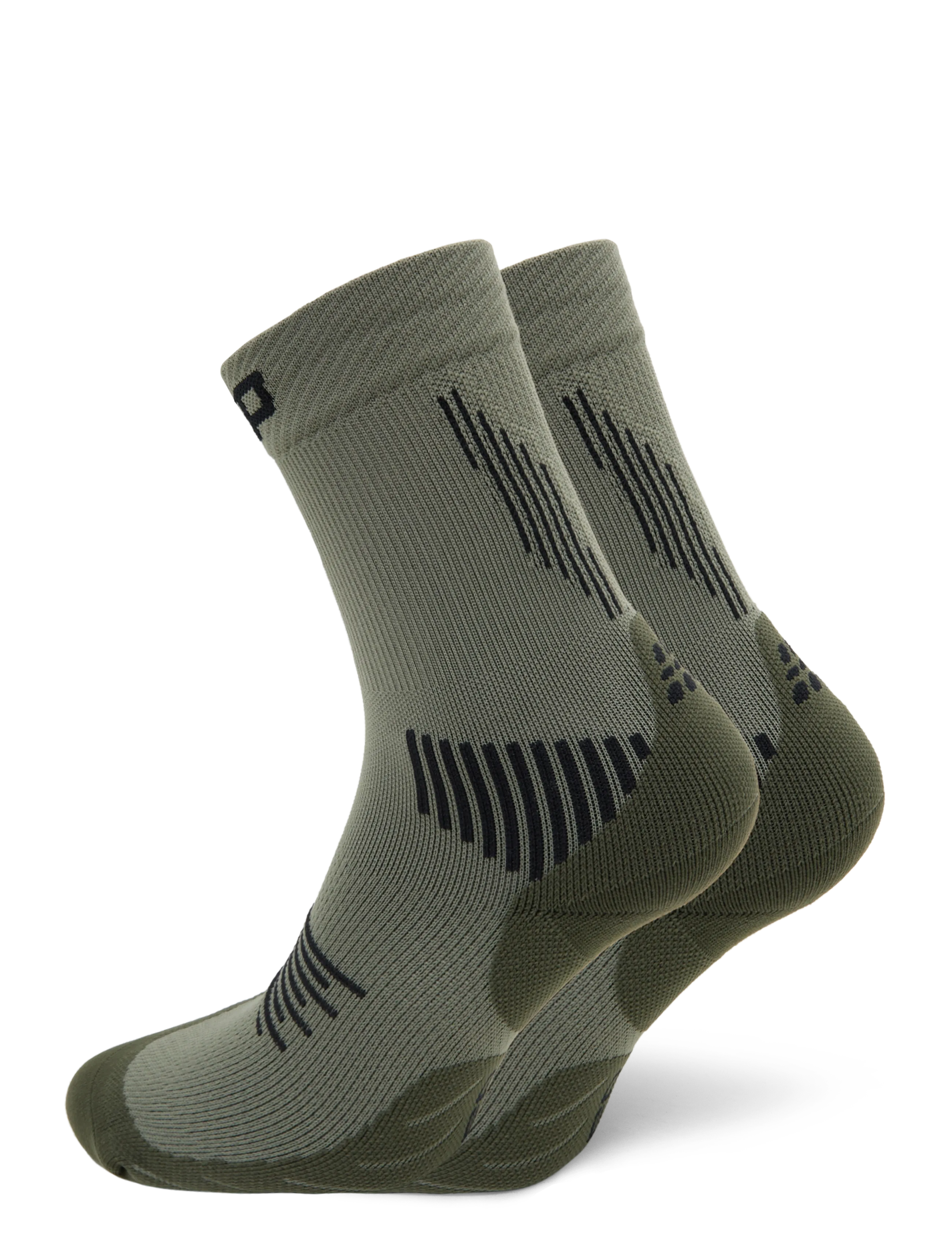CEP CORE RUN SOCKS, MID CUT, 5.0 - Unterwäsche & Socken - OLIVE / khaki/green
