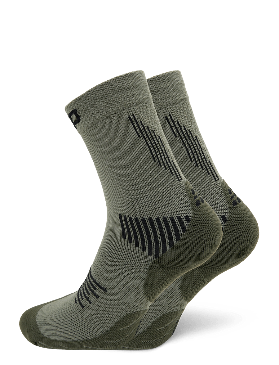 CEP - CORE RUN SOCKS, MID CUT, 5.0 - olive - 0