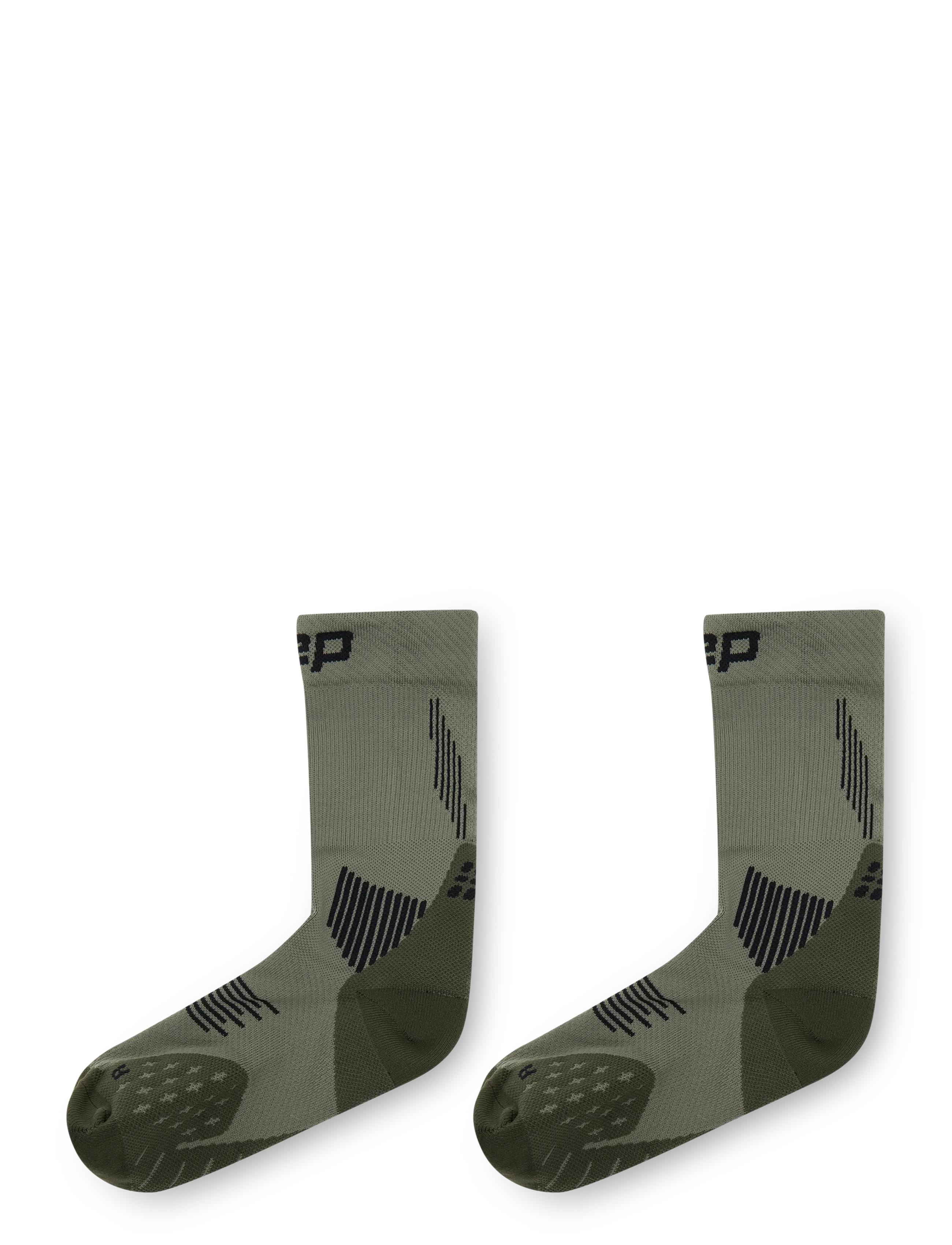 CEP - CORE RUN SOCKS, MID CUT, 5.0 - olive - 1