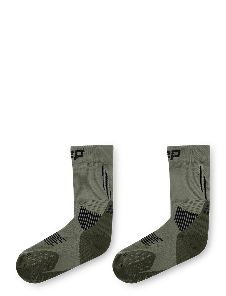 CEP - CORE RUN SOCKS, MID CUT, 5.0 - olive - 1