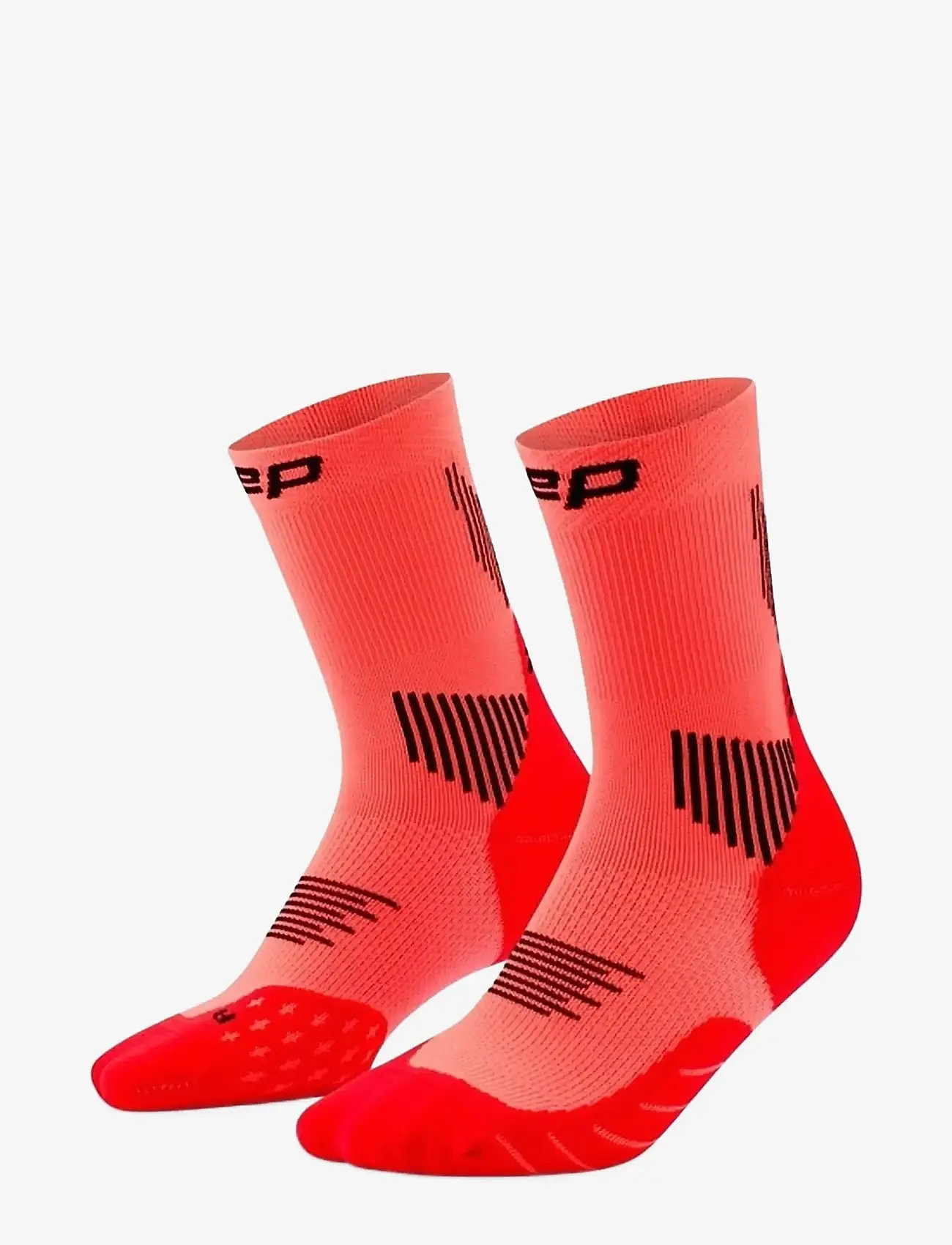 CEP - CORE RUN SOCKS, MID CUT, 5.0 - strümpfe - neon coral - 0