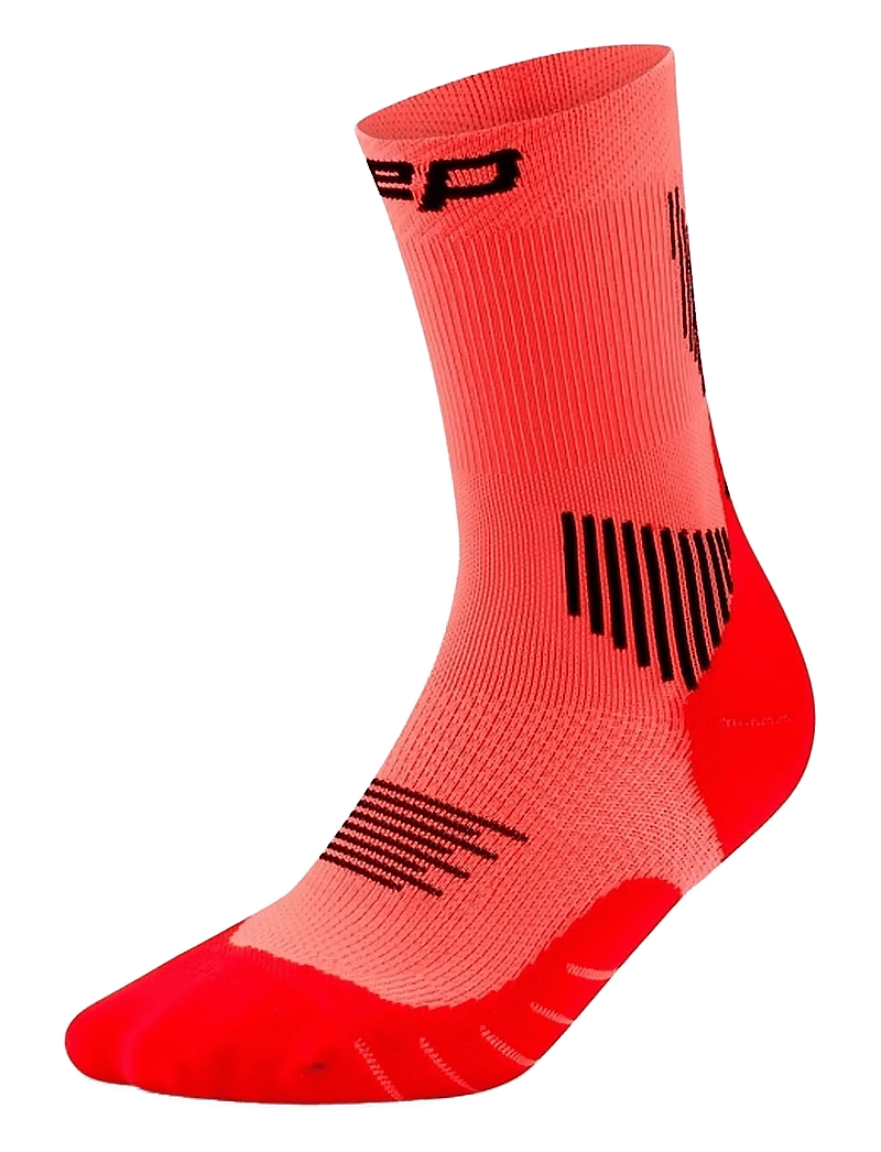 CEP - CORE RUN SOCKS, MID CUT, 5.0 - strümpfe - neon coral - 1