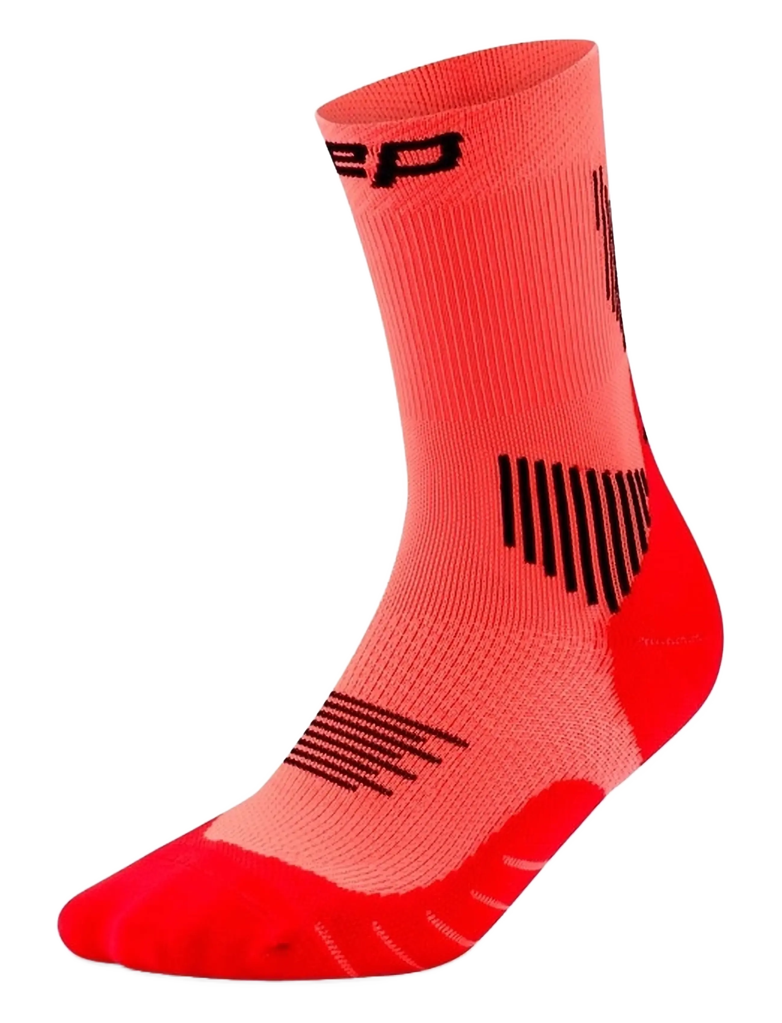 CEP - CORE RUN SOCKS, MID CUT, 5.0 - sous-vêtements et chaussettes - neon coral - 1