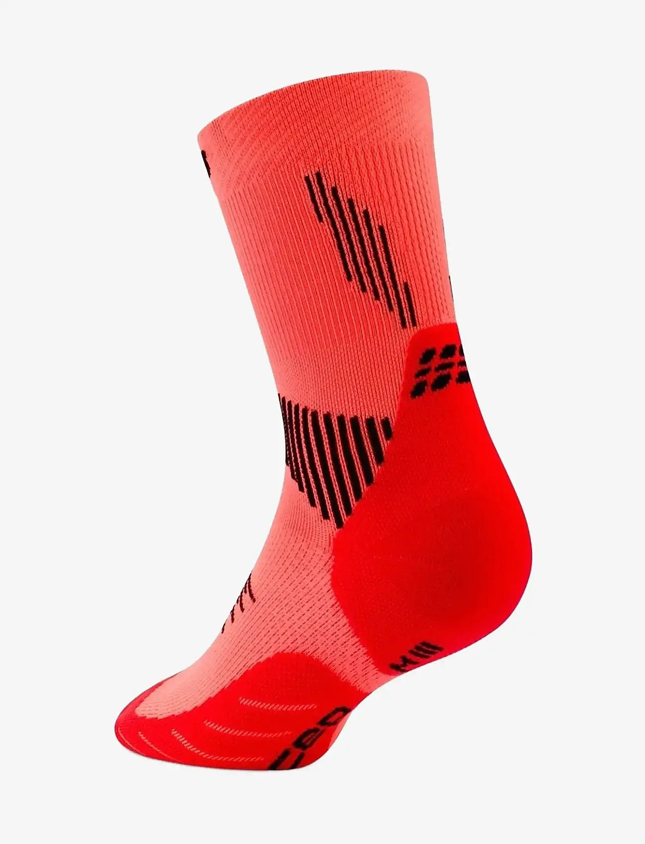 CEP - CORE RUN SOCKS, MID CUT, 5.0 - strümpfe - neon coral - 2
