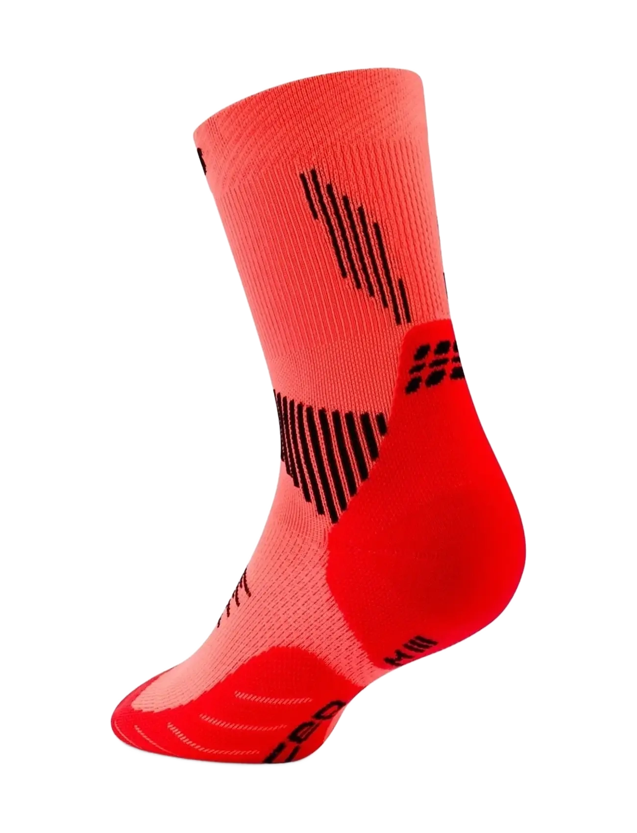 CEP - CORE RUN SOCKS, MID CUT, 5.0 - sous-vêtements et chaussettes - neon coral - 2