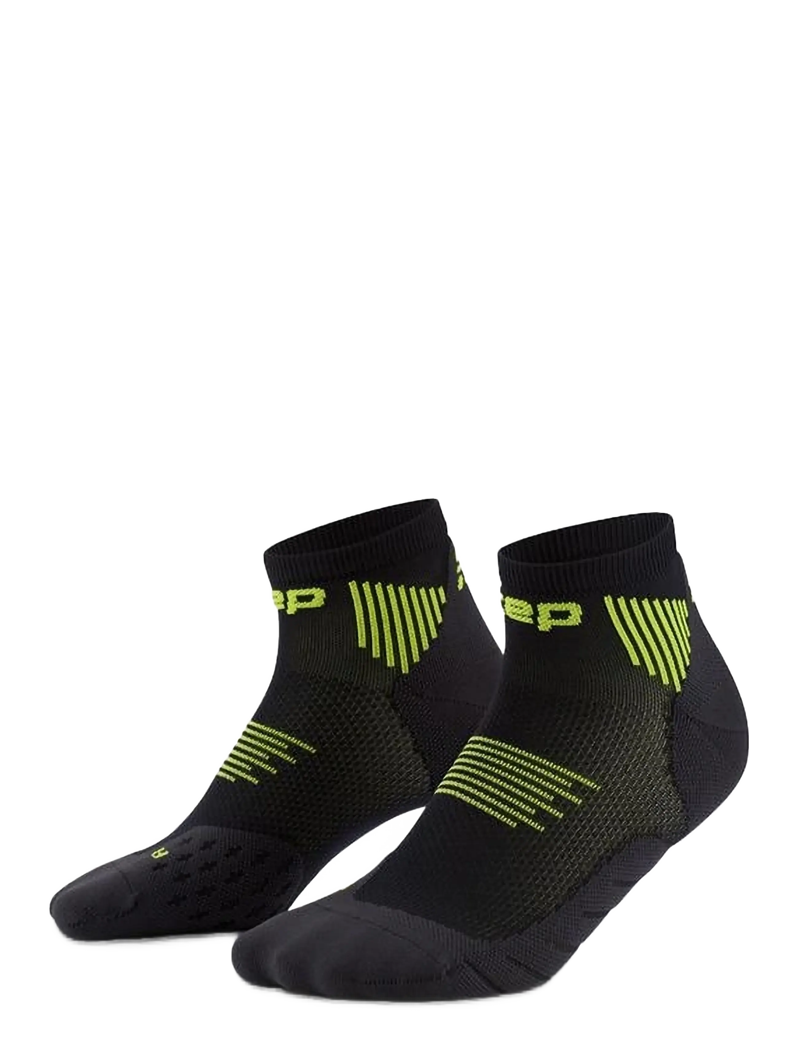 CEP CORE RUN SOCKS, LOW CUT, 5.0 - Sokid - BLACK/LIME / black