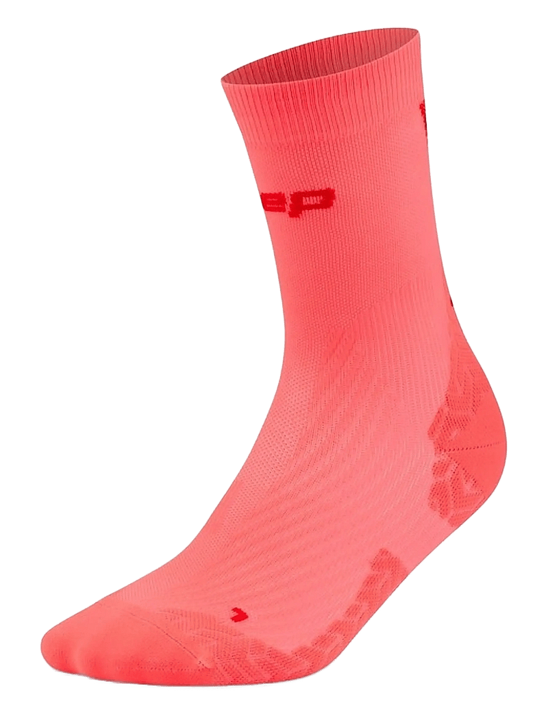 CEP - CORE RUN ULTRALIGHT SOCKS, MID CUT, 4.0 - spordisokid - neon coral/red - 1