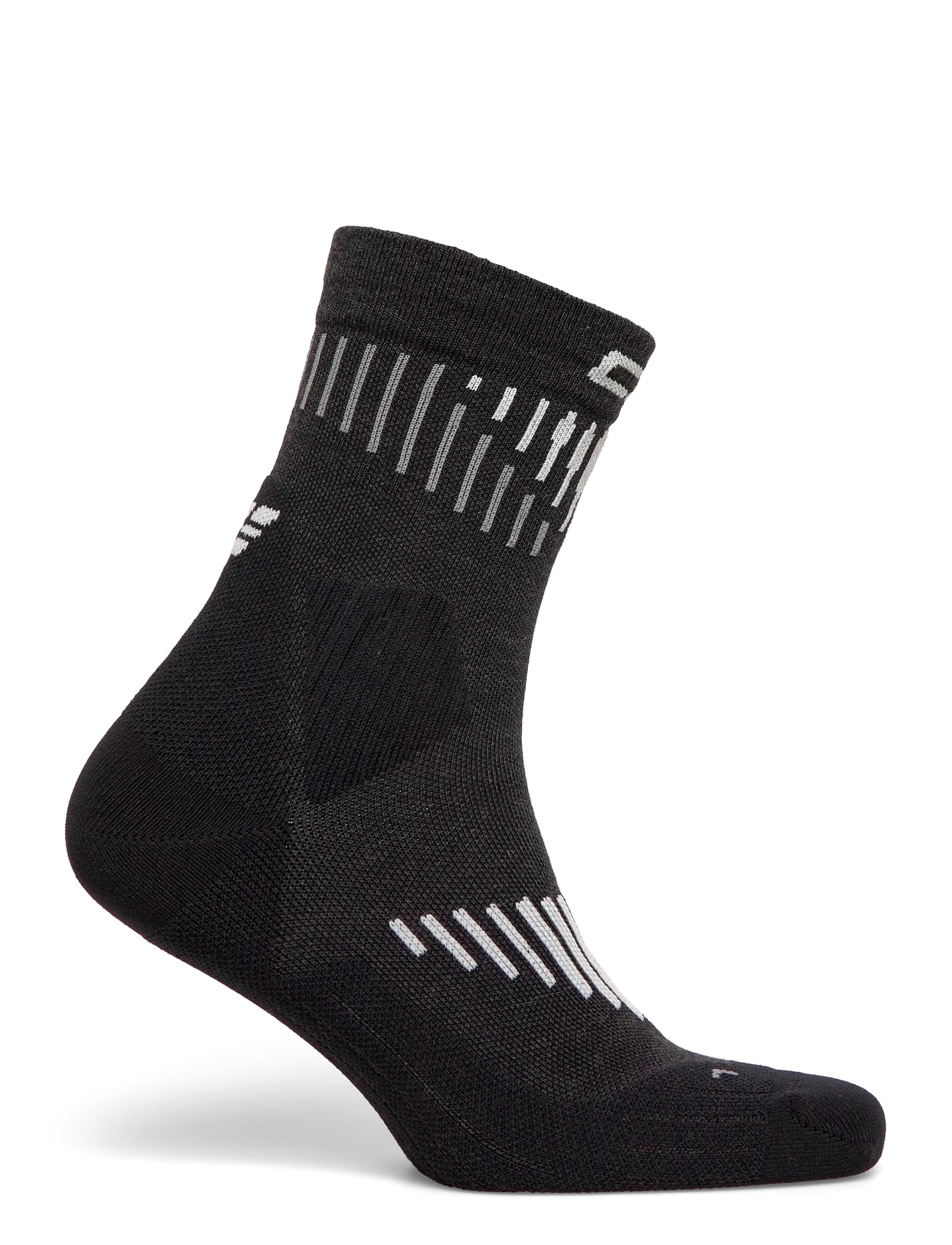 CEP - CORE RUN MERINO SOCKS, MID CUT, 3.0 - black/white - 1
