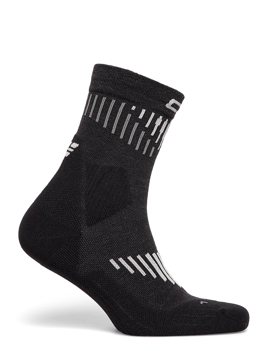 CEP - CORE RUN MERINO SOCKS, MID CUT, 3.0 - black/white - 1