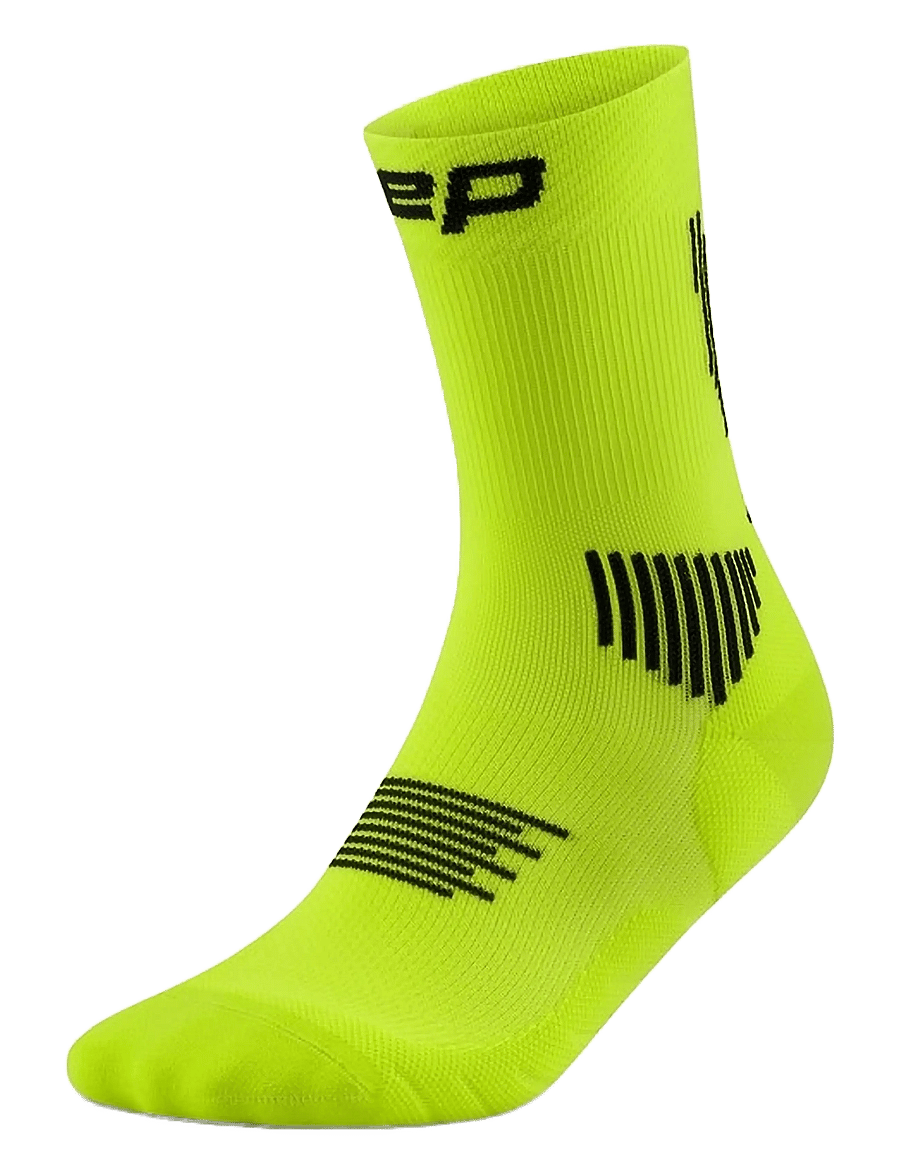 CEP - CORE RUN SOCKS, MID CUT, 5.0 - Íþróttasokkar - lime/black - 1
