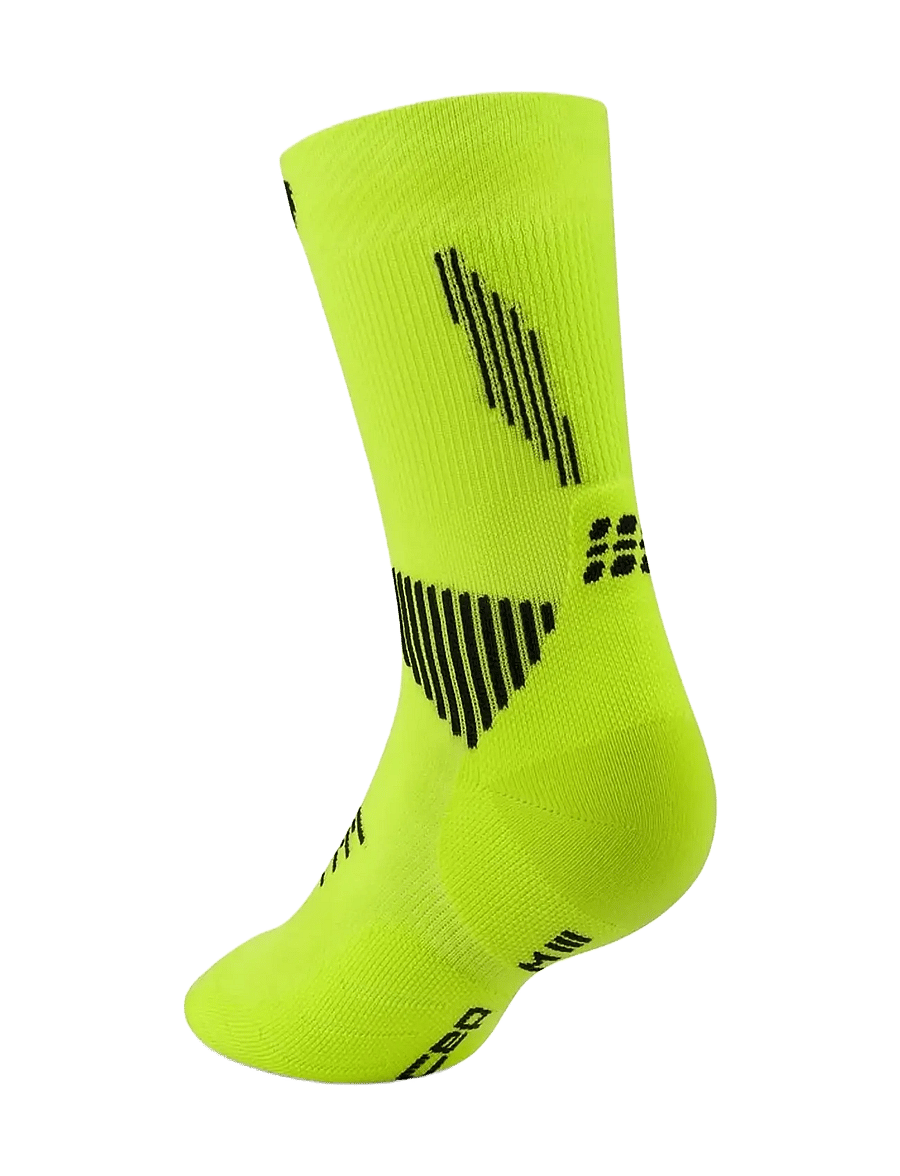 CEP - CORE RUN SOCKS, MID CUT, 5.0 - Íþróttasokkar - lime/black - 2