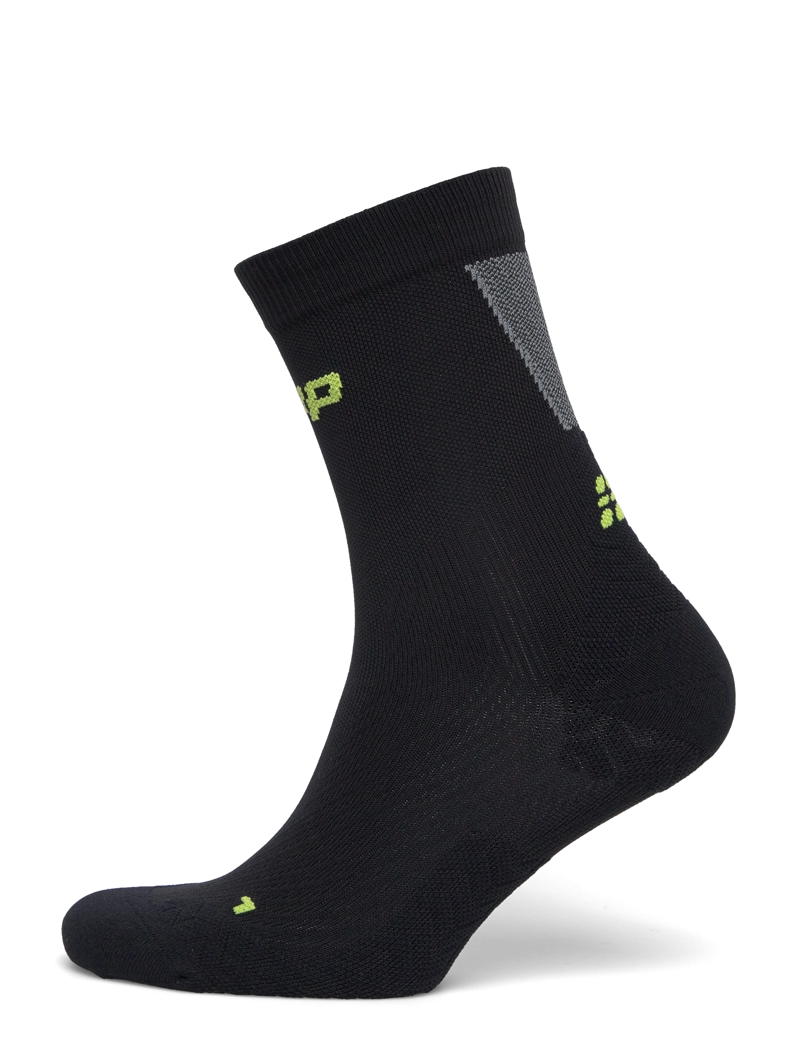 CEP Core Run Ultralight Socks, Mid Cut, 4.0, V, Black, Sport Clothing > Sport Socks, Herre