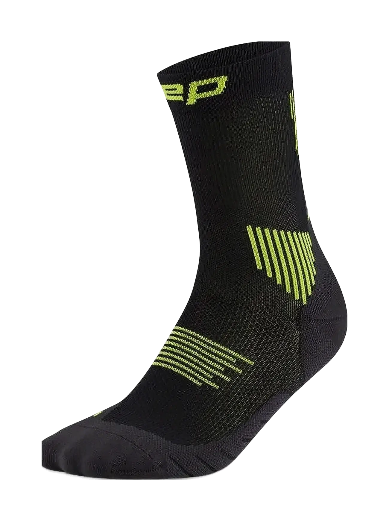 CEP - CORE RUN SOCKS, MID CUT, 5.0 - mažiausios kainos - black/lime - 1