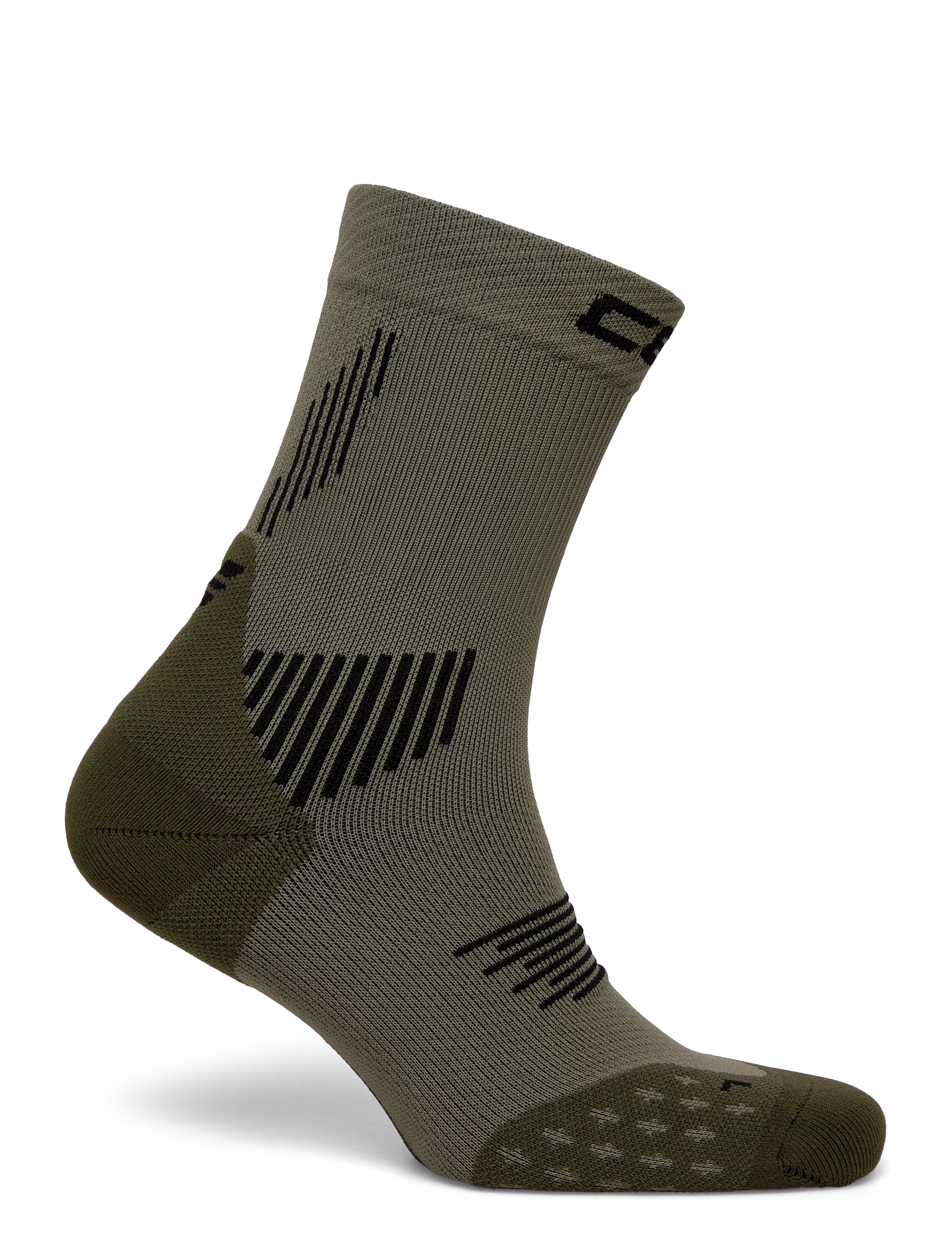 CEP - CORE RUN SOCKS, MID CUT, 5.0 - olive - 1