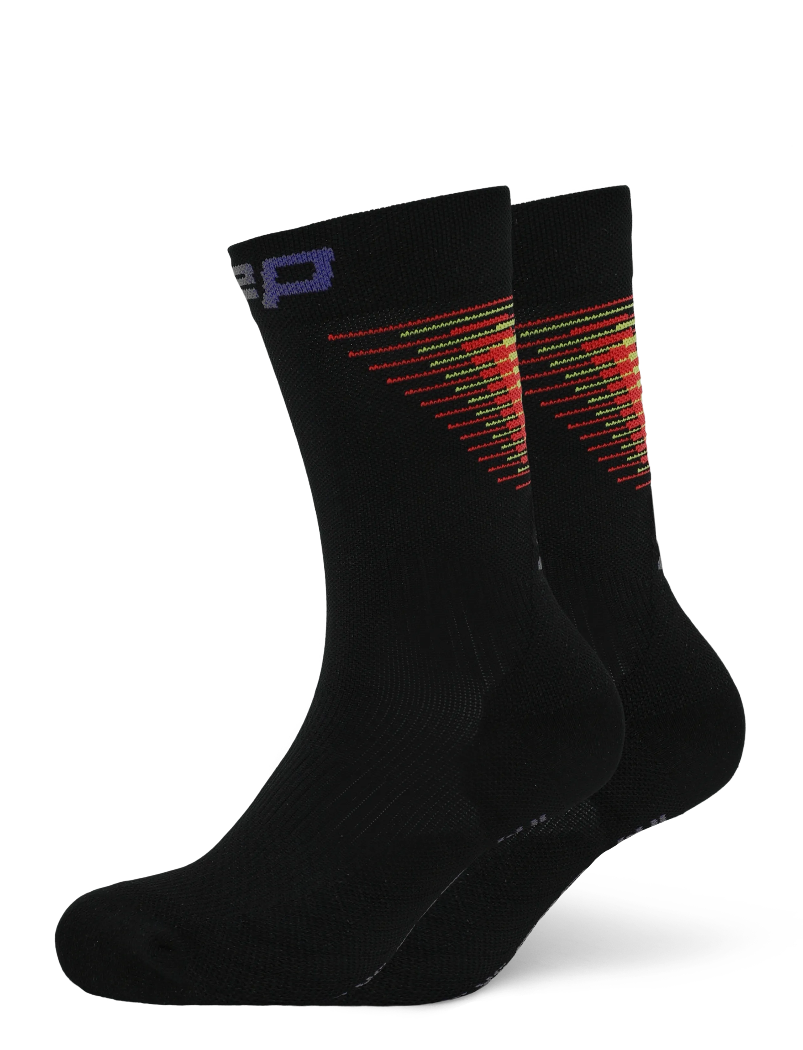 CEP CORE RUN EDT. HALO SOCKS, MID CUT - Tøj - BLACK/RED / black