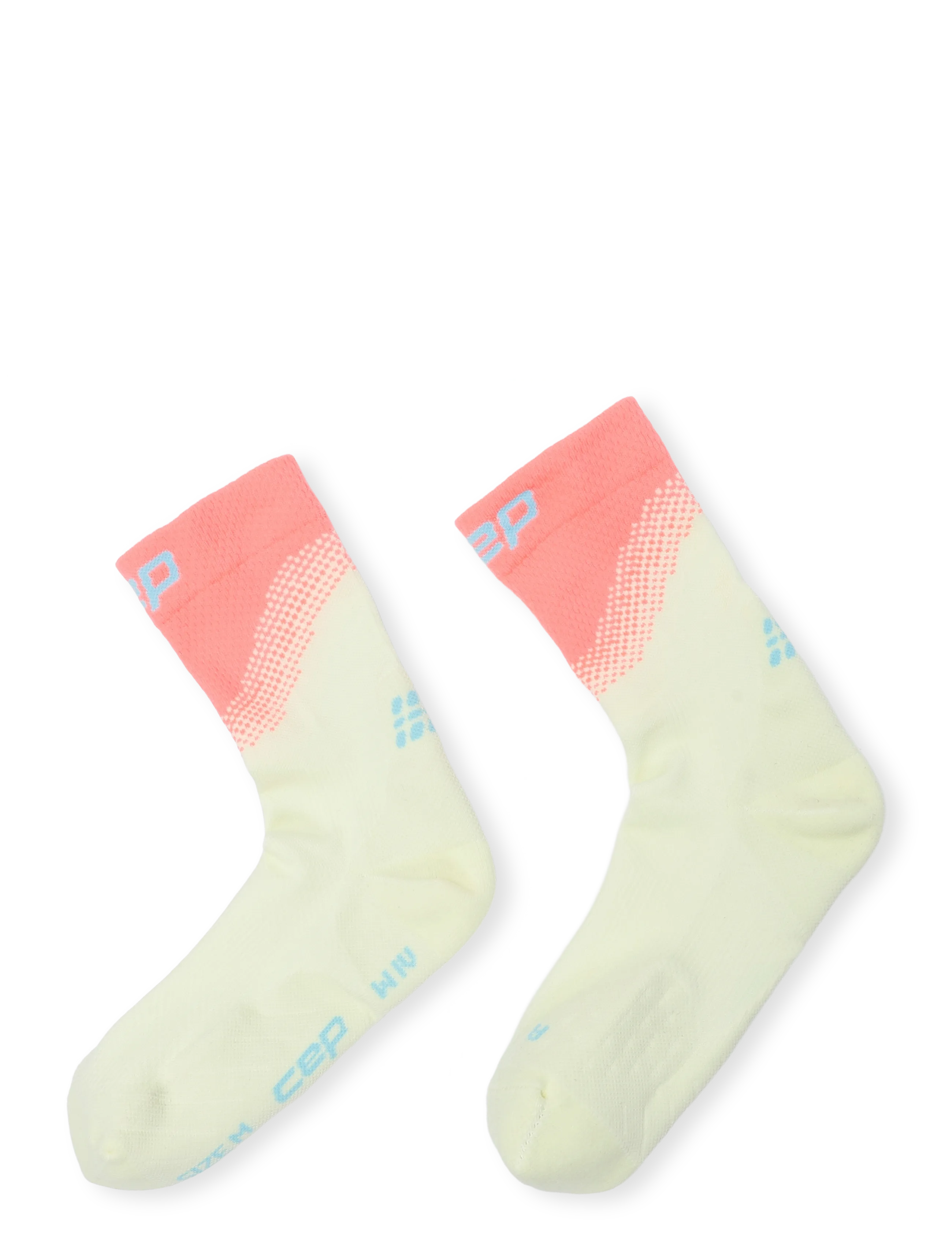 CEP - CORE RUN EDT. SPLIT SOCKS, MID CUT, 5.0 - lime/neon coral - 1