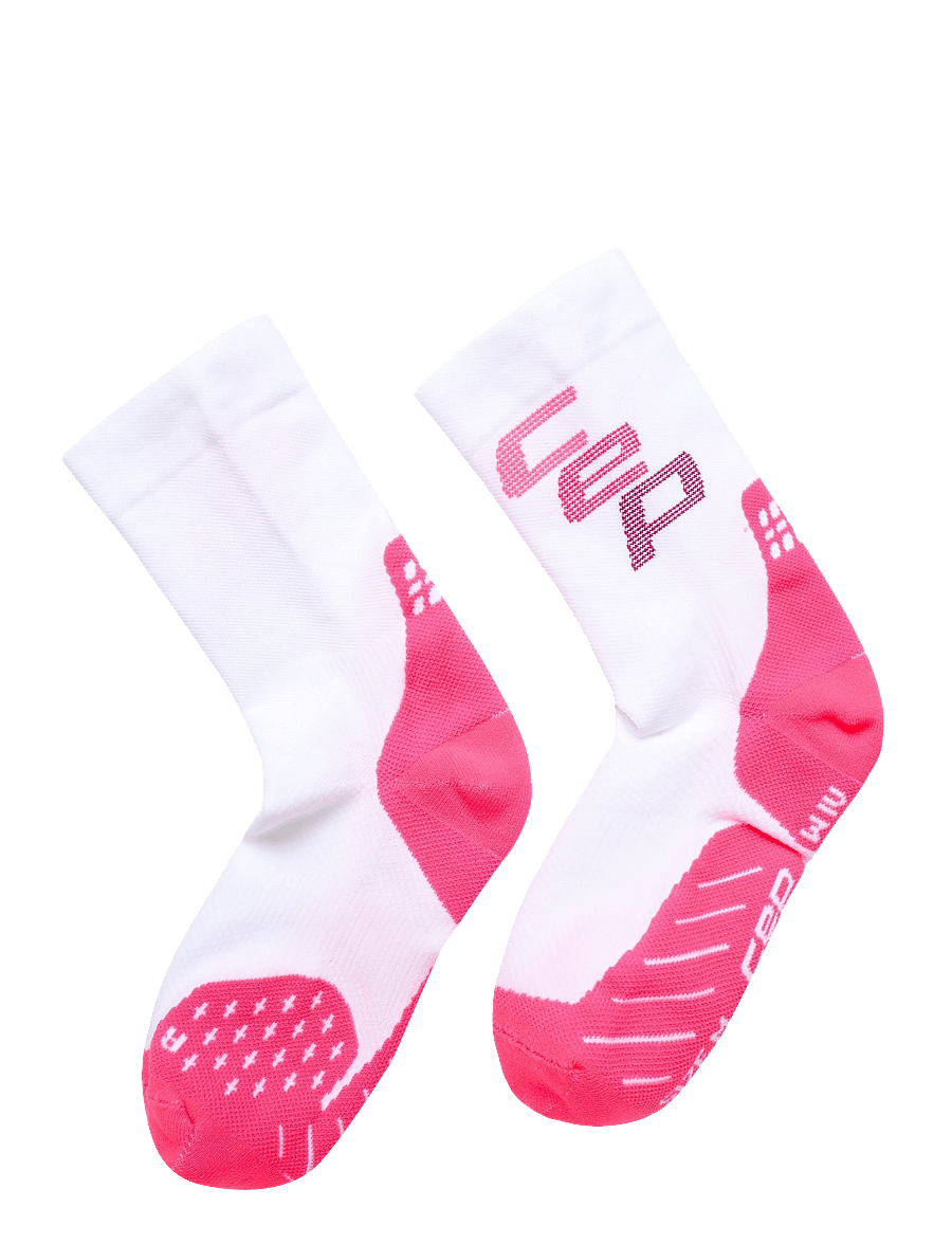 CEP - CORE RUN EDT. STEPS SOCKS, MID CUT - aluspesu ja sokid - white/pink - 1