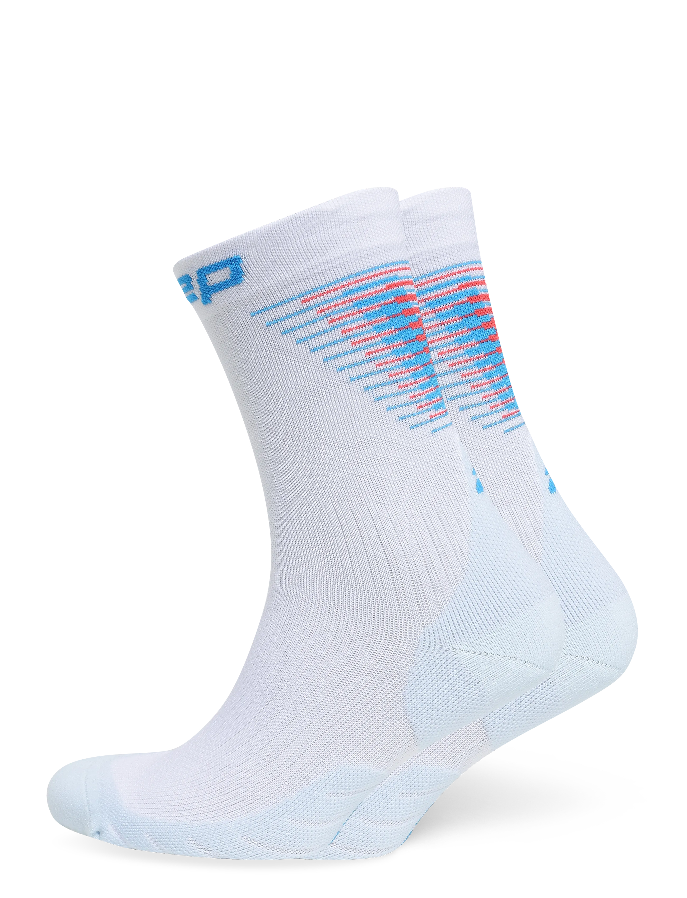 CEP CORE RUN EDT. HALO SOCKS, MID CUT - Undertøj - WHITE/BLUE / white