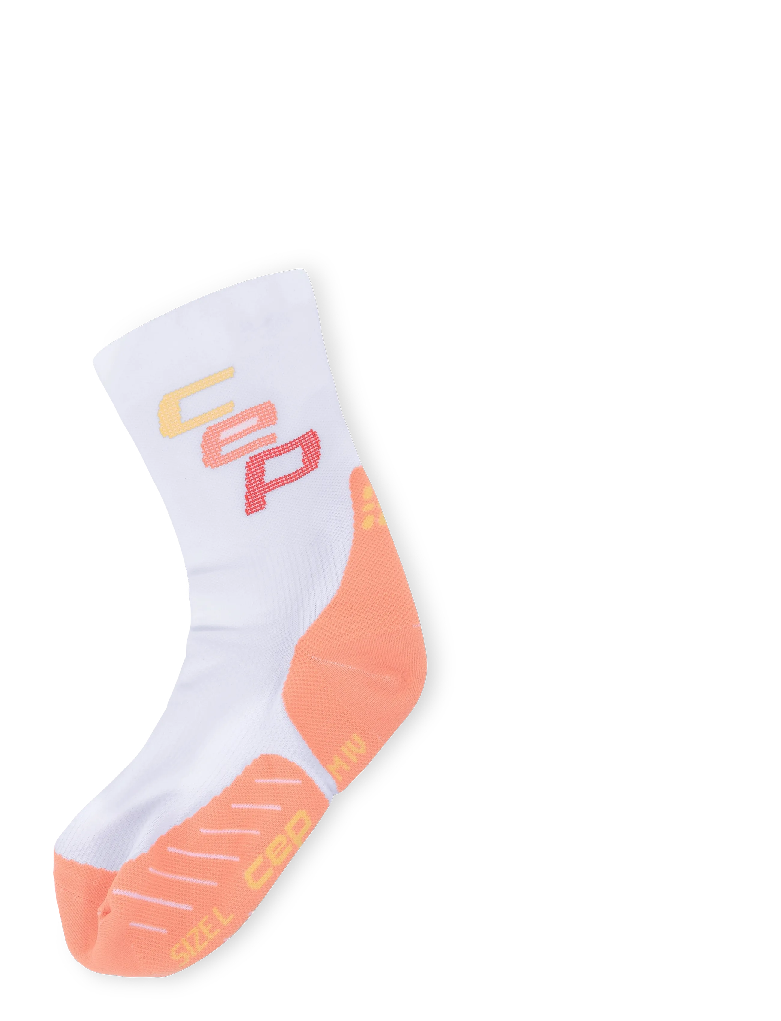 CEP - CORE RUN EDT. STEPS SOCKS, MID CUT - white/coral - 1