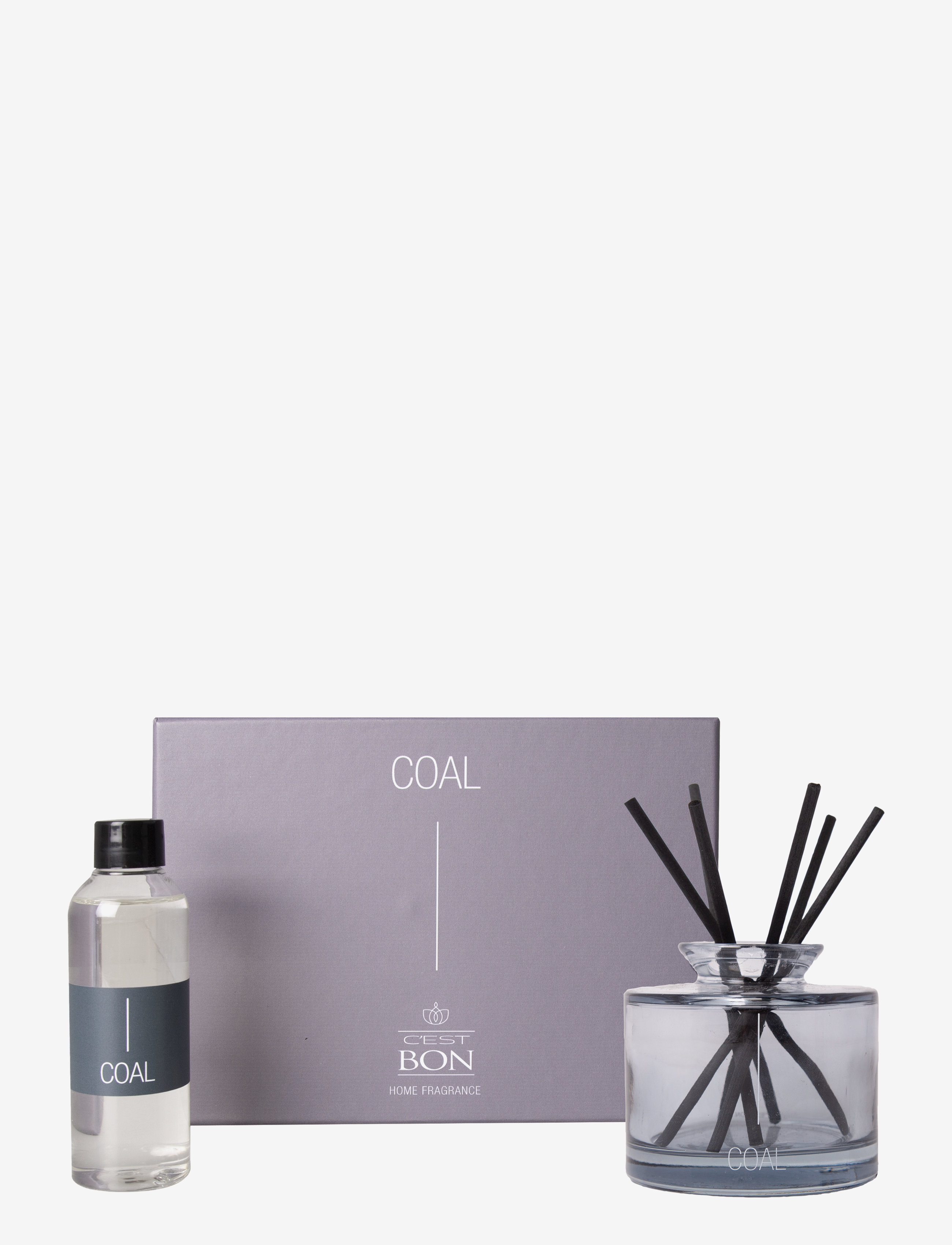 C'est Bon Fragrance set, COAL, smoked glass - Home decor - SMOKE GREY / grey