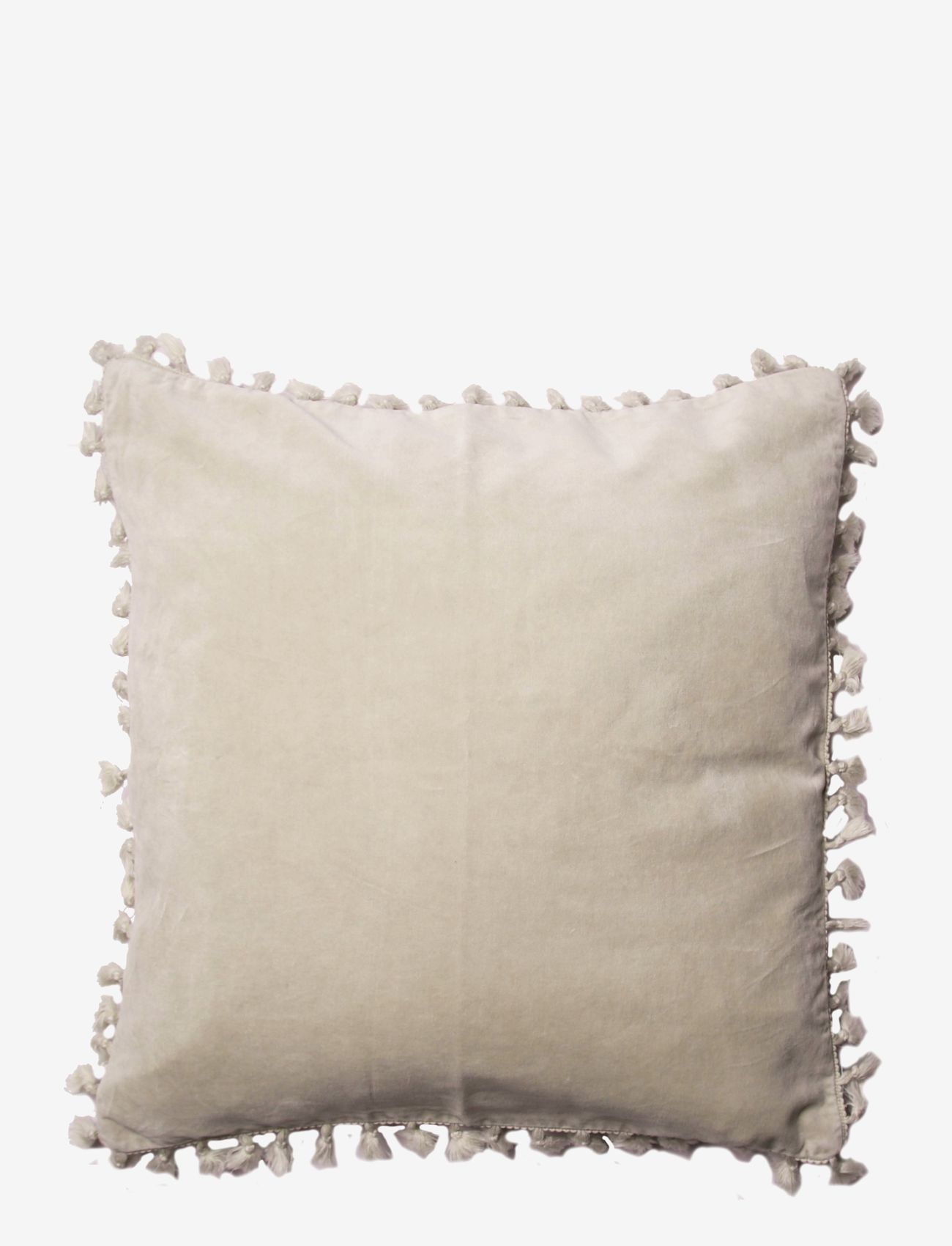 C'est Bon - Cushion cover velvet cotton w fringe - die niedrigsten preise - linen - 0