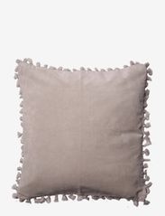 Cushion cover velvet cotton w fringe - LIGHT