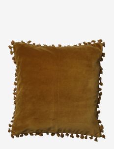 Cushion cover velvet cotton w fringe, C'est Bon