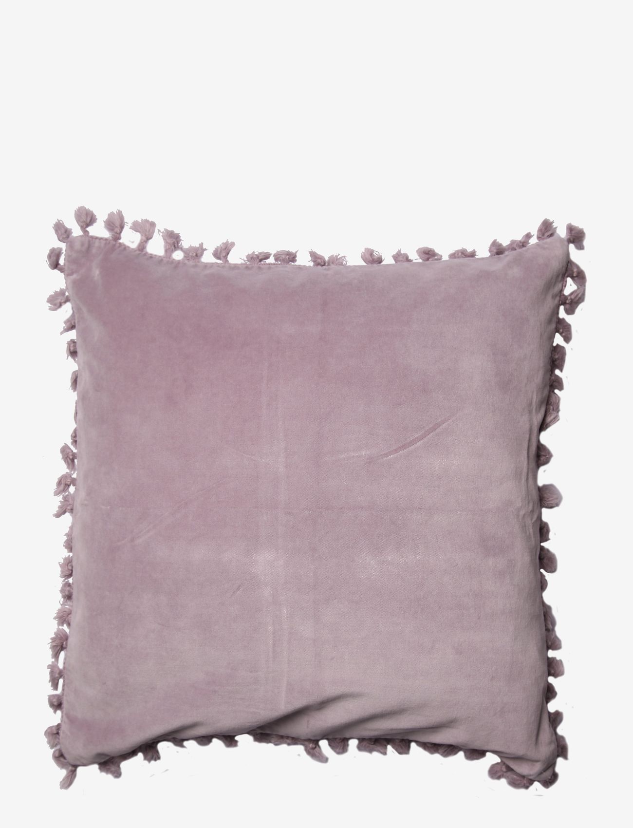 C'est Bon - Cushion cover velvet cotton w fringe - lägsta priserna - light purple - 0