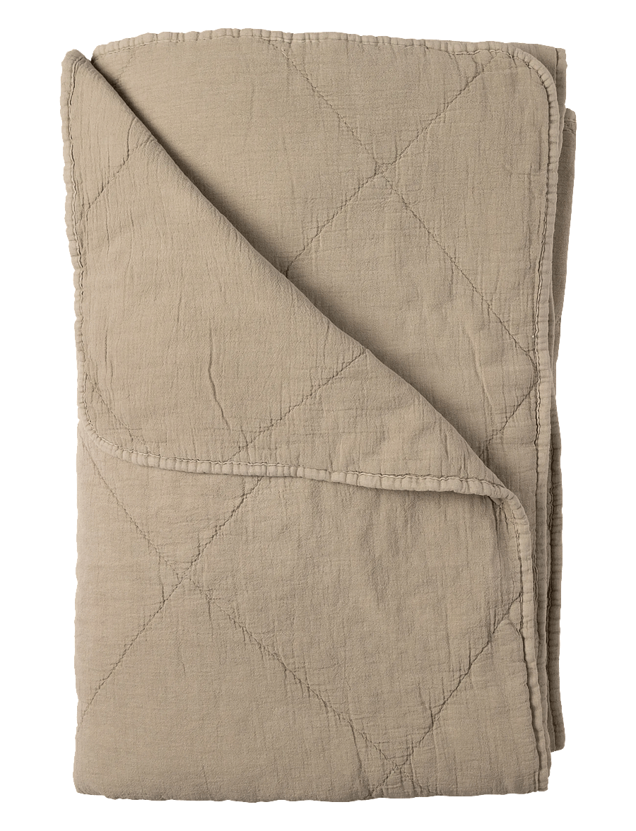 C'est Bon - Bedspread cotton w linentassels - kodu - linen - 0