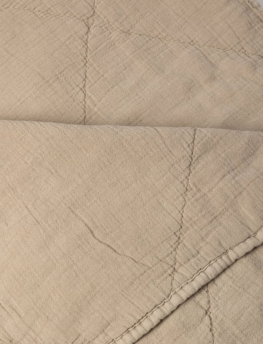 C'est Bon - Bedspread cotton w linentassels - kodu - linen - 1